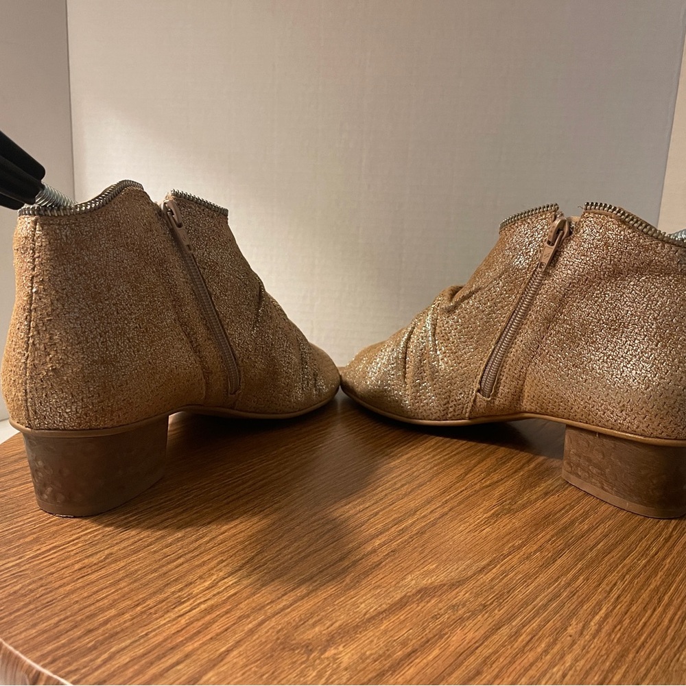 Unity In Diversity Brown Gold Metallic Leather Si… - image 6